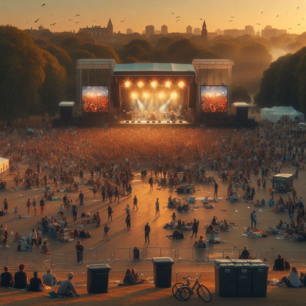 Open-air concert at Streatham Common, London